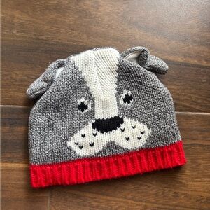 Carter's Gray and Red Animal Knit Hat